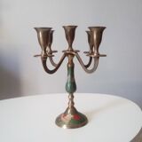 5-pointed candlestick in enamelled brass