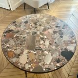 Pink marble coffee table