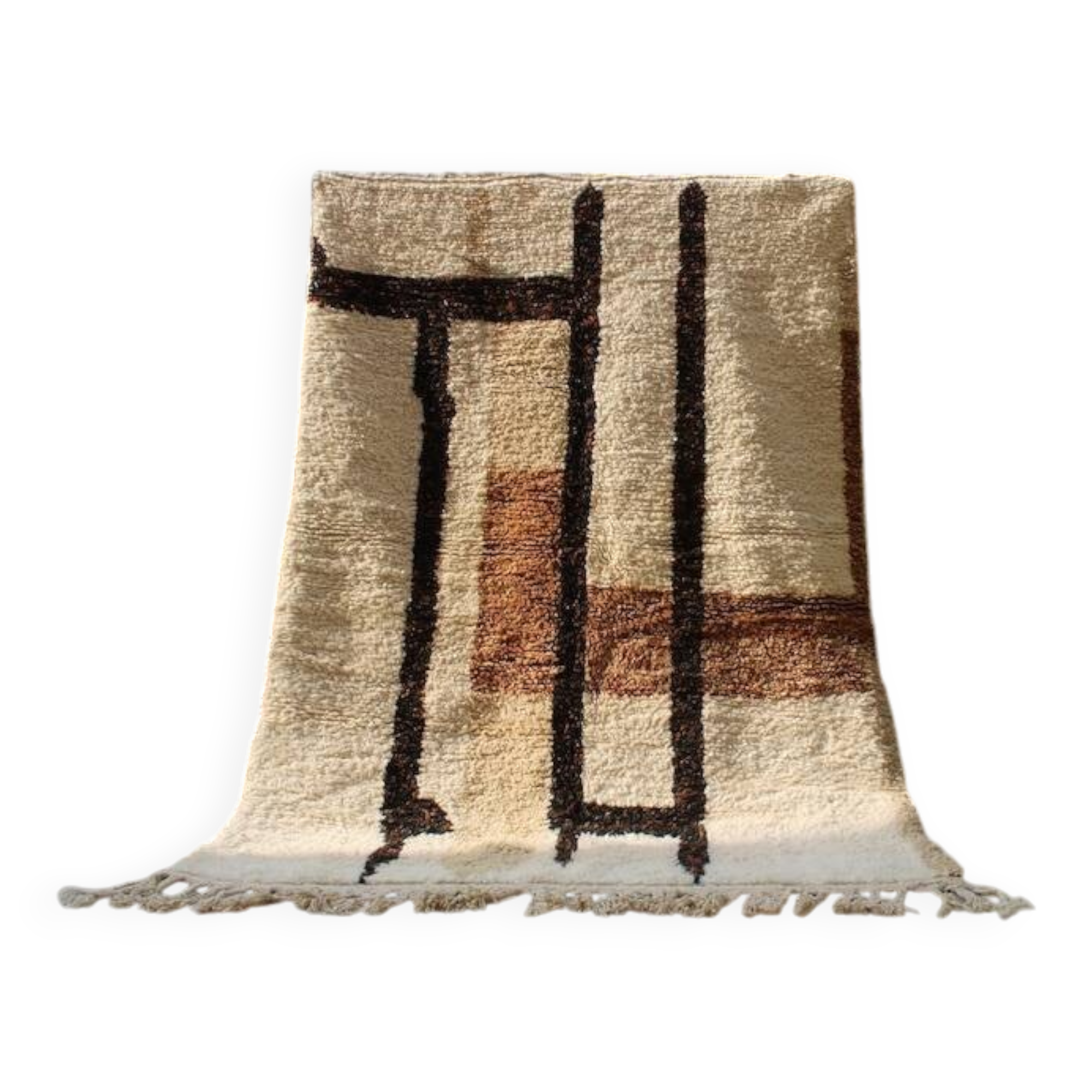 Tapis azilal Tissé main traditionnelle taille 200 x 305 cm