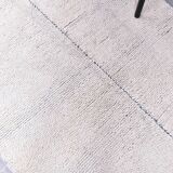 Tapis turc en laine fait main bleu et blanc 4x7, 135x213 cm