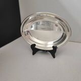 silver-plated metal salad bowl