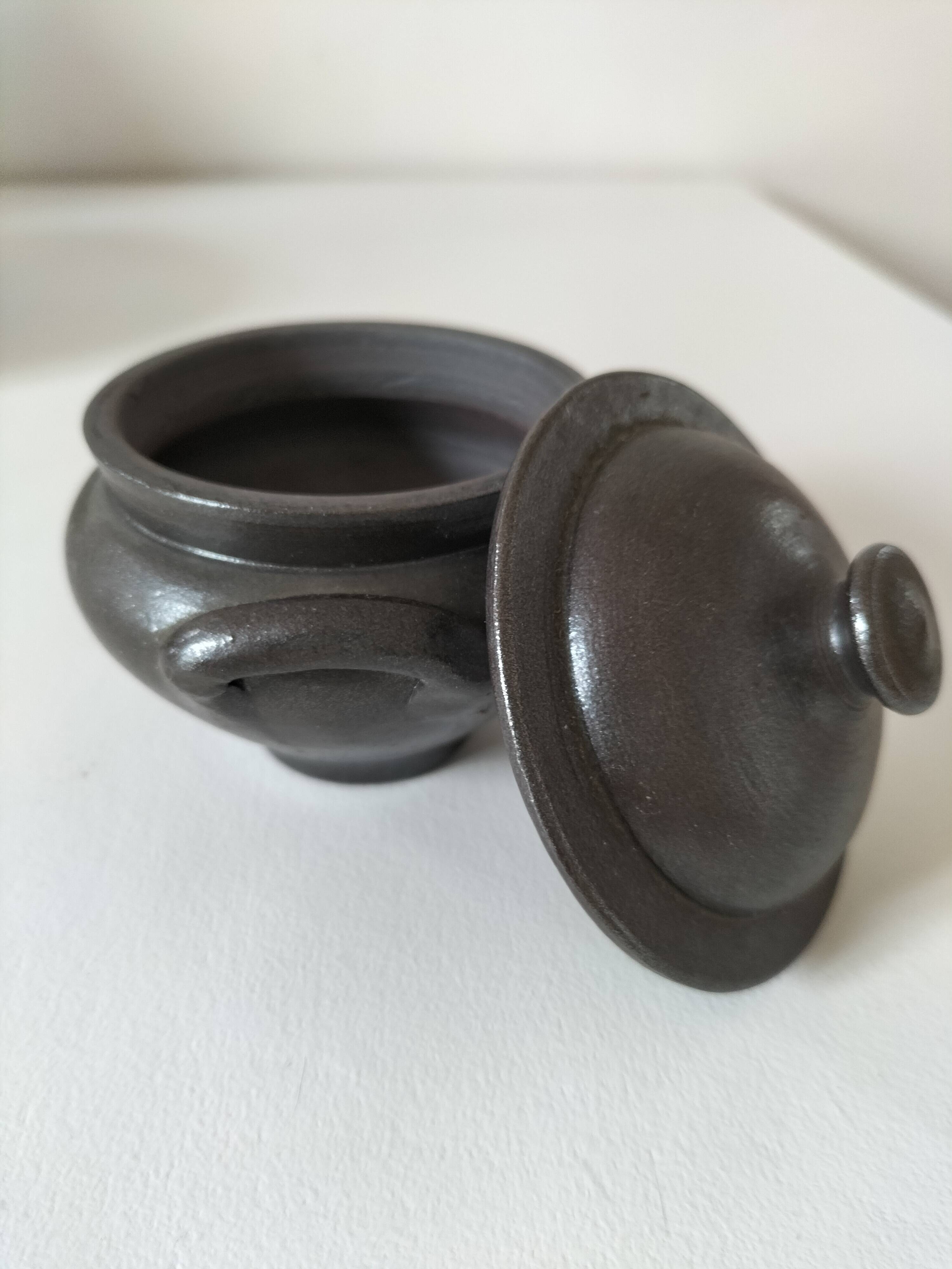 Mini stoneware soup tureen signed Jean Dubost – Noron-la-Poterie 70s