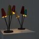 Set of two colorful table lamps