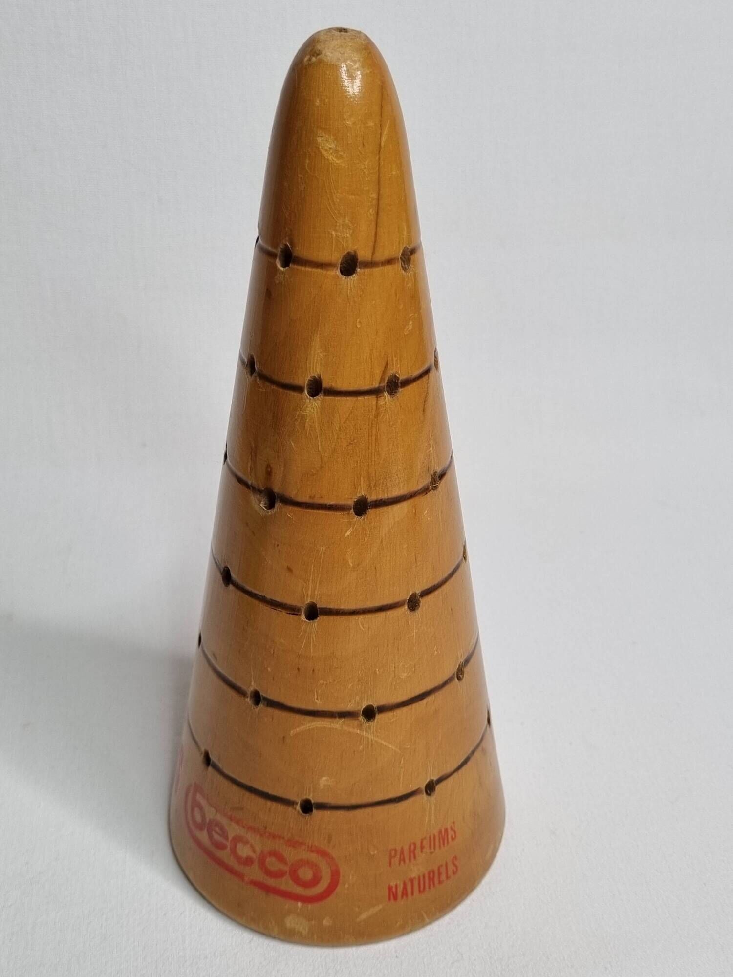 Vintage Turned Wood Countertop Lollipop Display Stand, 22cm
