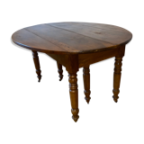 Table à rallonges Louis Phillipe en noyer