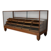 Antique British oak haberdashery cabinet, 1930s