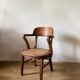Solid oak and cane armchair