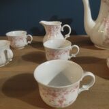 Coffee set Wunsiedel Porcelain Bavaria sugar pot cups pink Dp 1222109