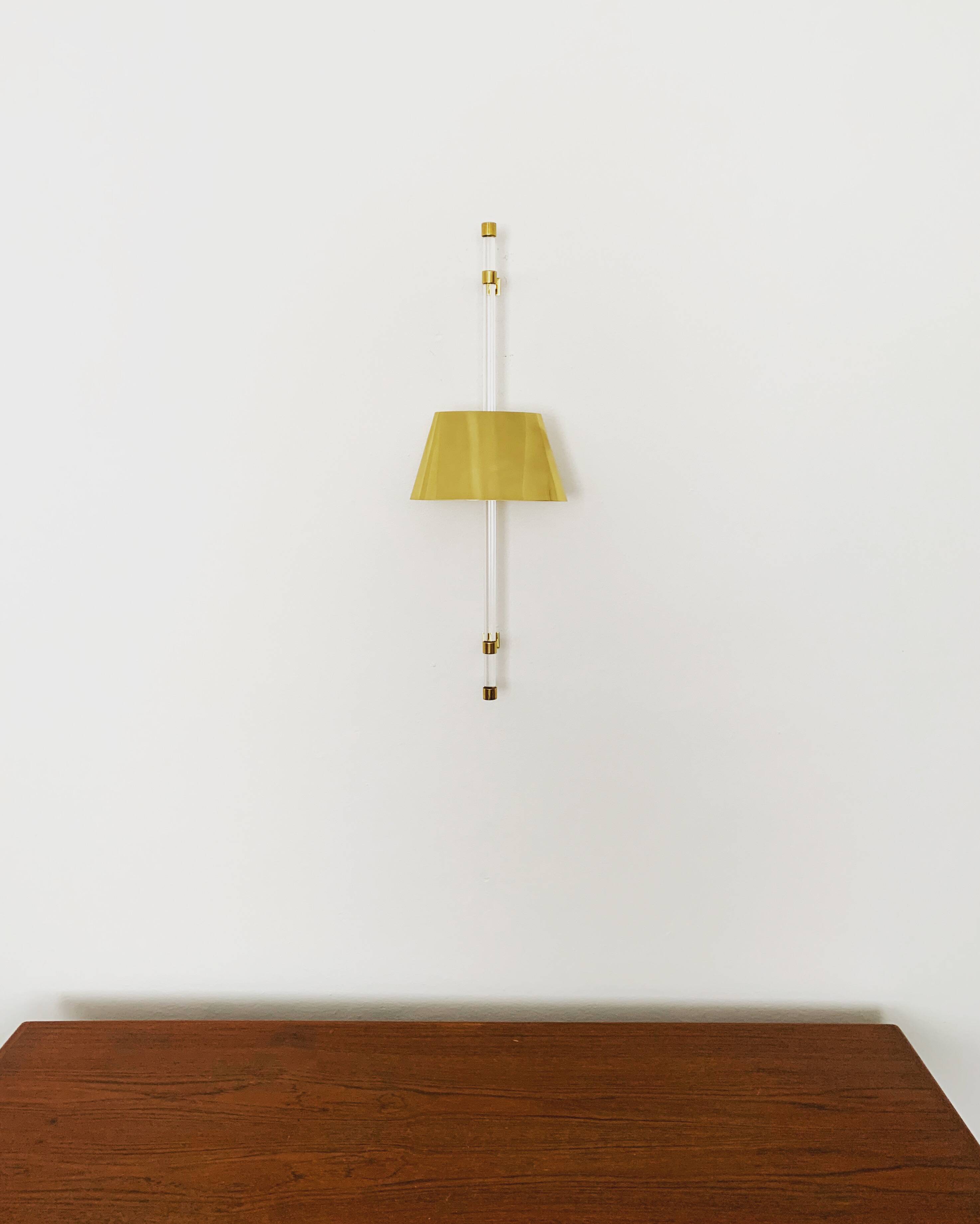 Applique murale en laiton et acrylique