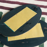 2 mirrors in natural basketry, 49x30 cm