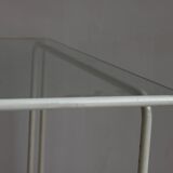 Table basse vintage à structure en métal courbé, 1960