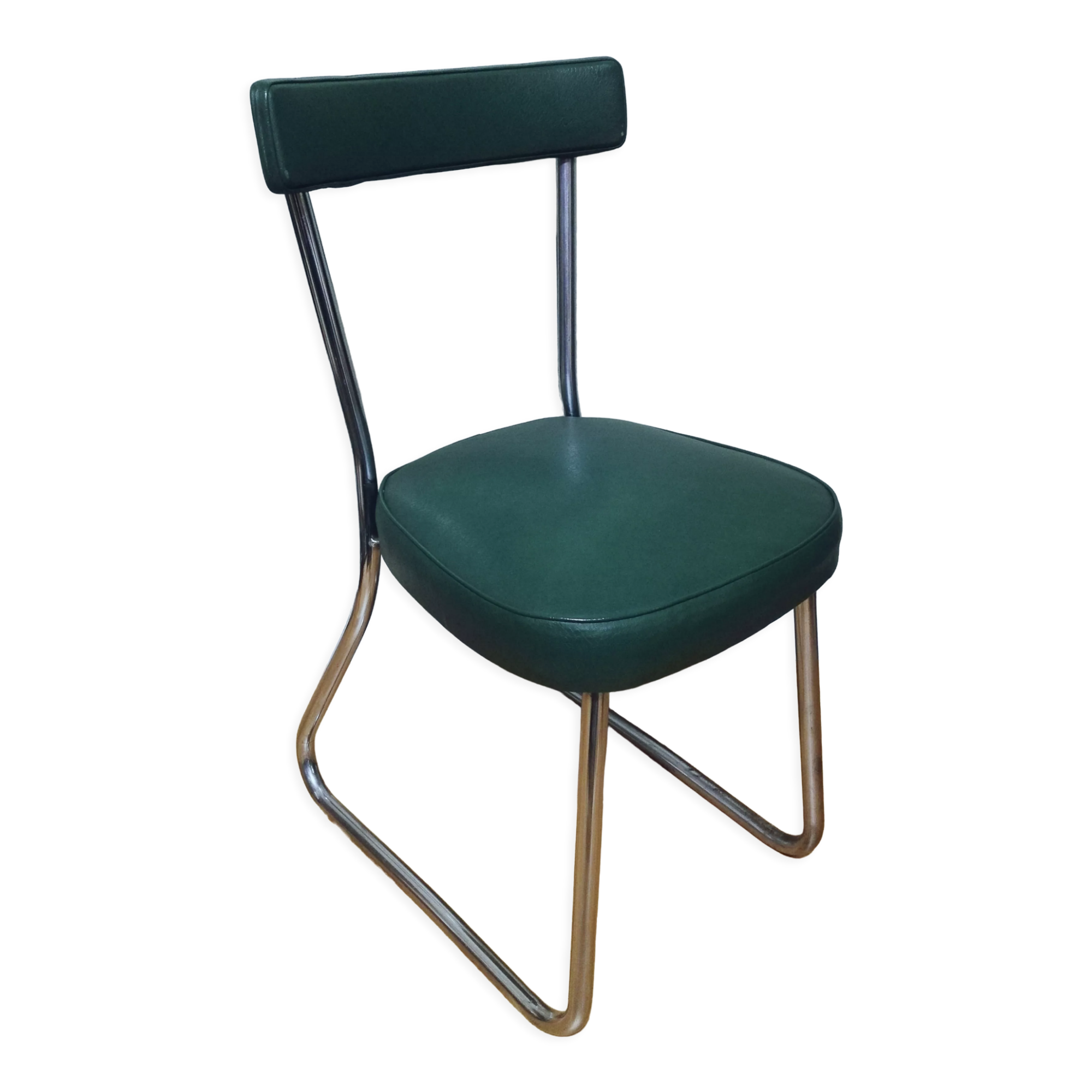 Industrial office chair called "sleigh" chair