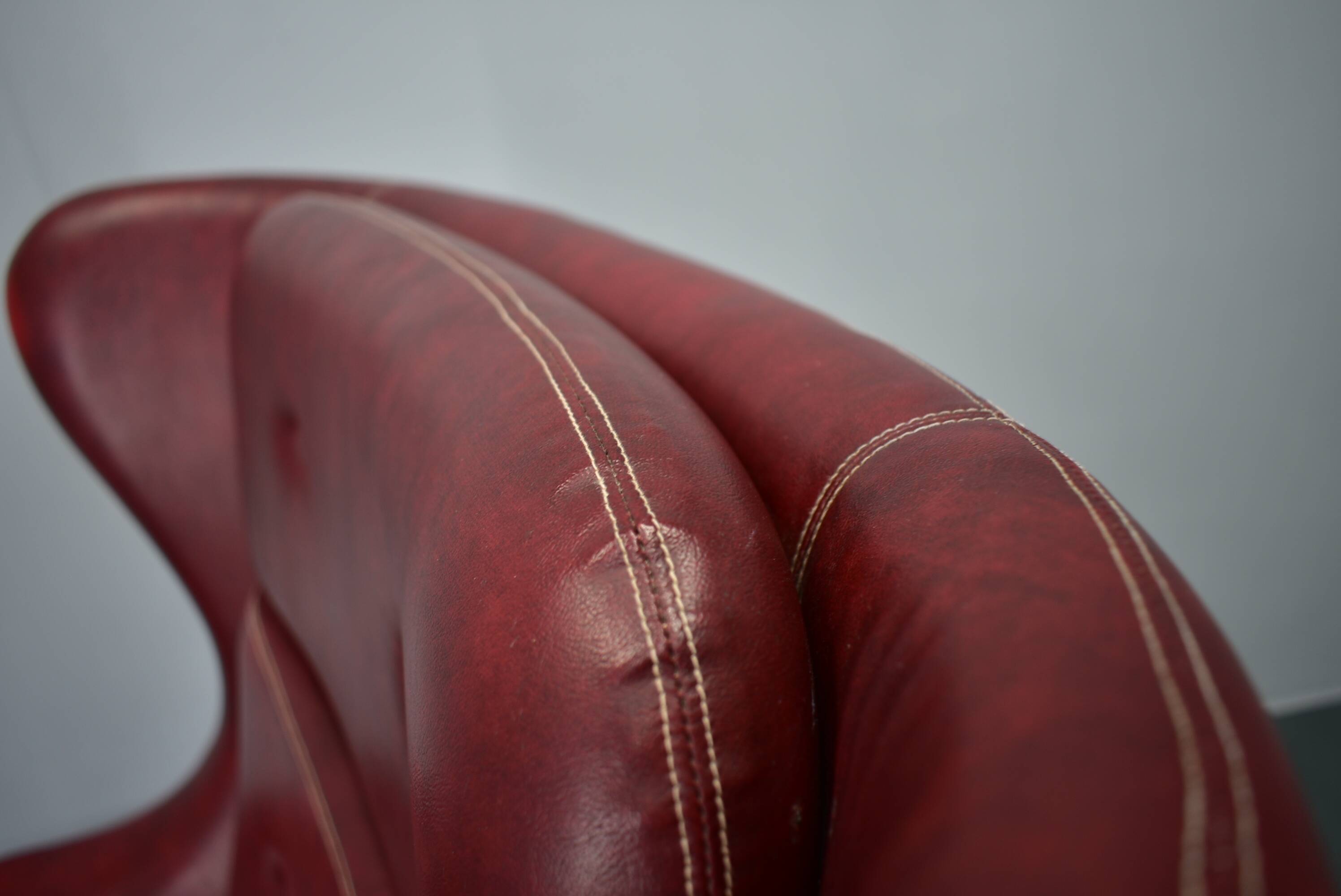Leather swivel armchair from Up Závody , 1960s