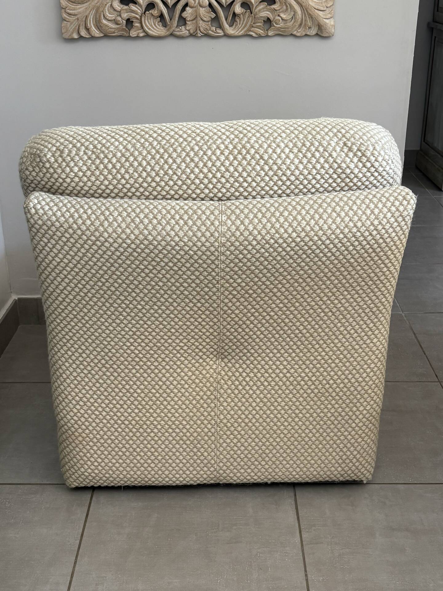 Wool fabric armchair