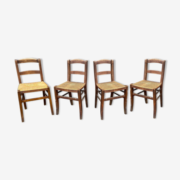 4 bistro chairs 1930 Alsace