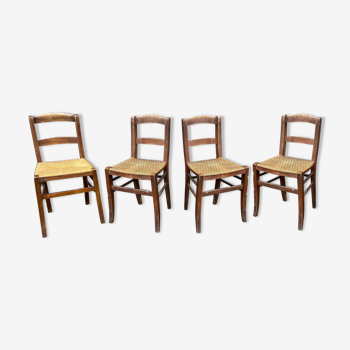 4 chaises bistrot 1930 Alsace