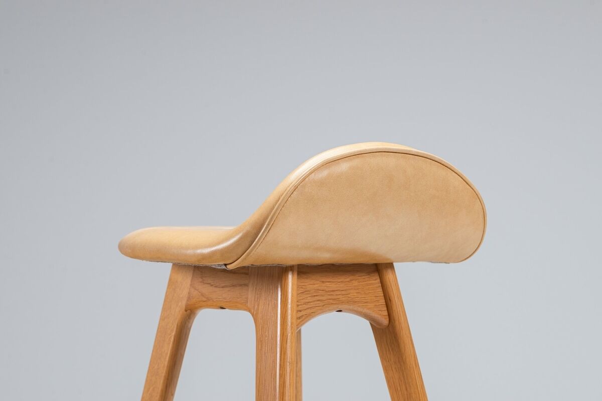 Erik Buch set of four “OD61” bar stools Oddense Mobler Denmark 1965