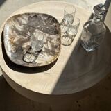 Very large pocket or dish in petrified wood