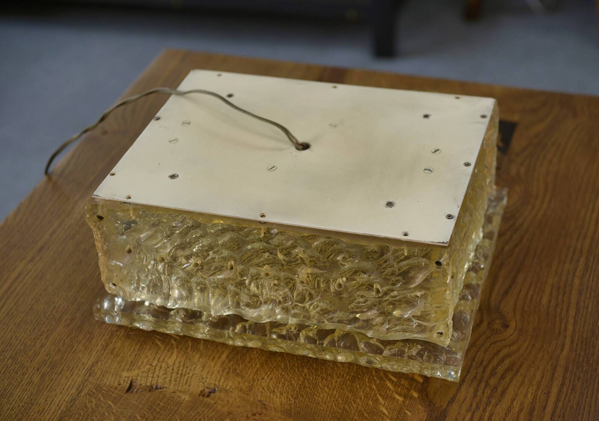 Wall light in resin by Pierre Disderot for Dallux 1960s