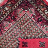 Algerian vintage carpet berber handmade 101cm x 215cm 1970s, 1c404