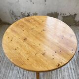 Set of round table and 4 rounded benches, 1950
