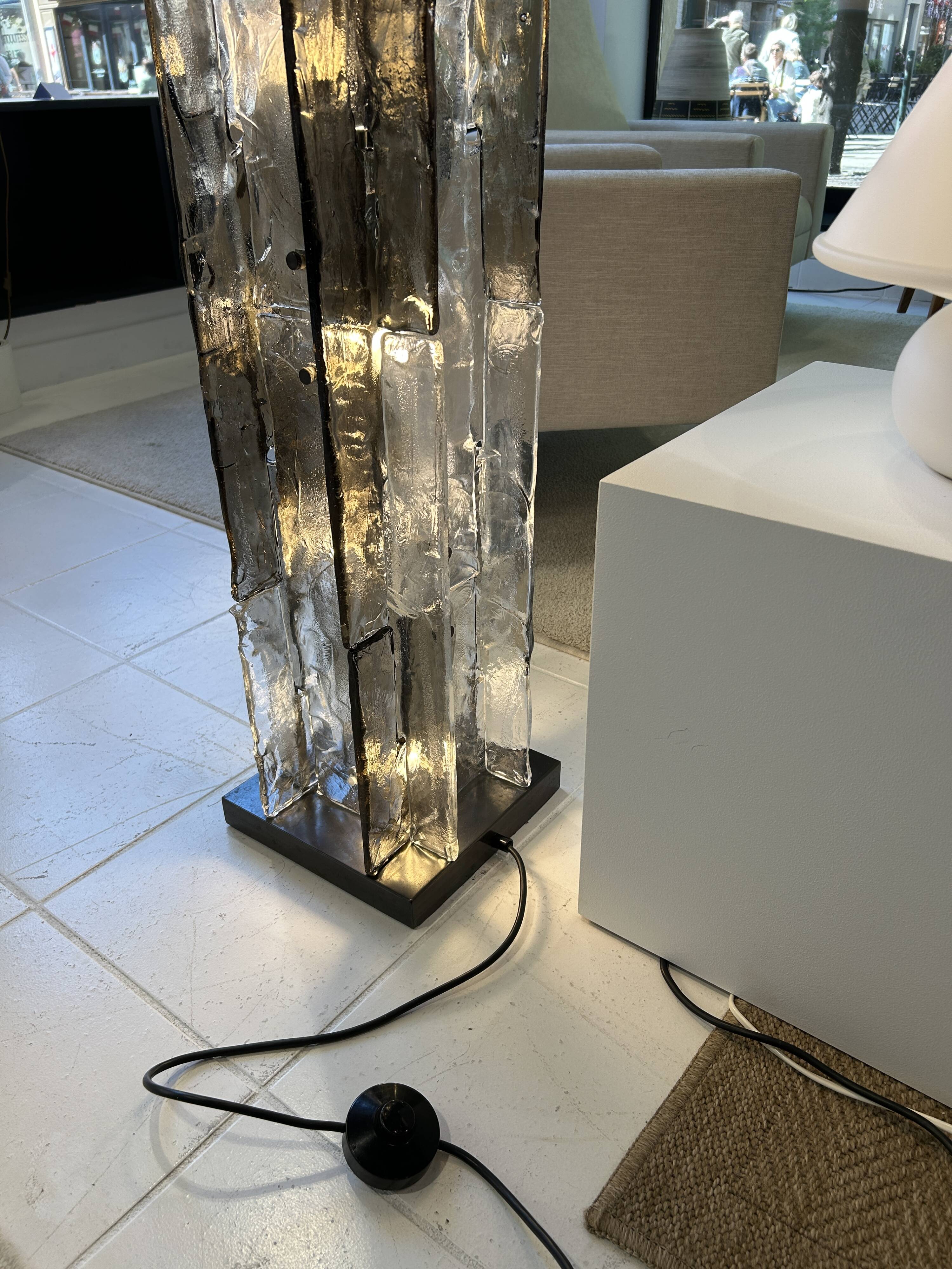 Murano glass floor lamp, Mazzega 1970s