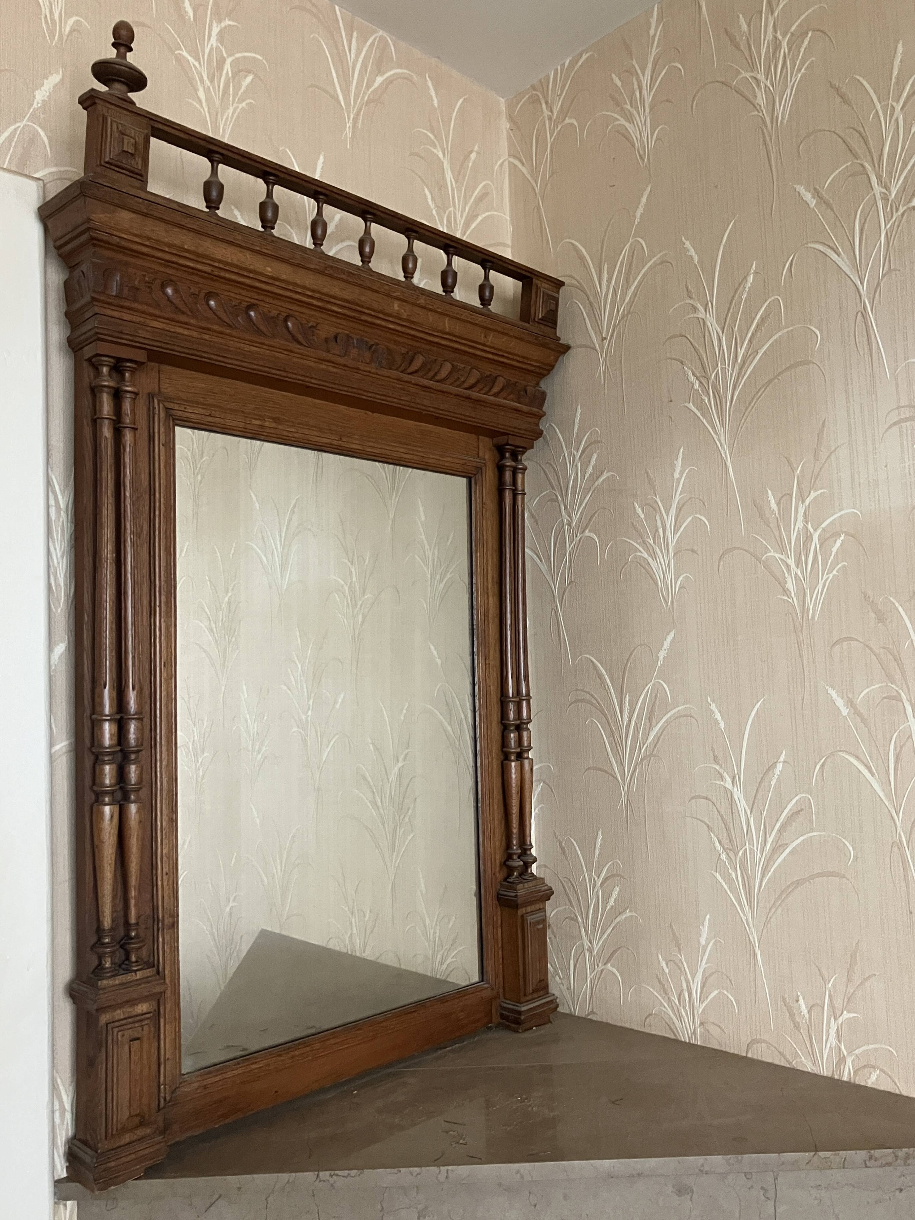 Carved mirror in Henri II style