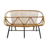 Rattan bench by Rohé Noordwolde