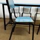 Blue formica table & chairs set