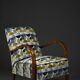 Modernist armchair from the 1930s/40s – Birchwood, original springs, fully