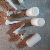 White and gold ceramic wall light