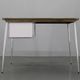 1950s Italian industrial metal and umakart desk — mid-century modern workstation