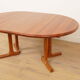 Vintage extendable round dining table | Dyrlund | Solid teak | Danish