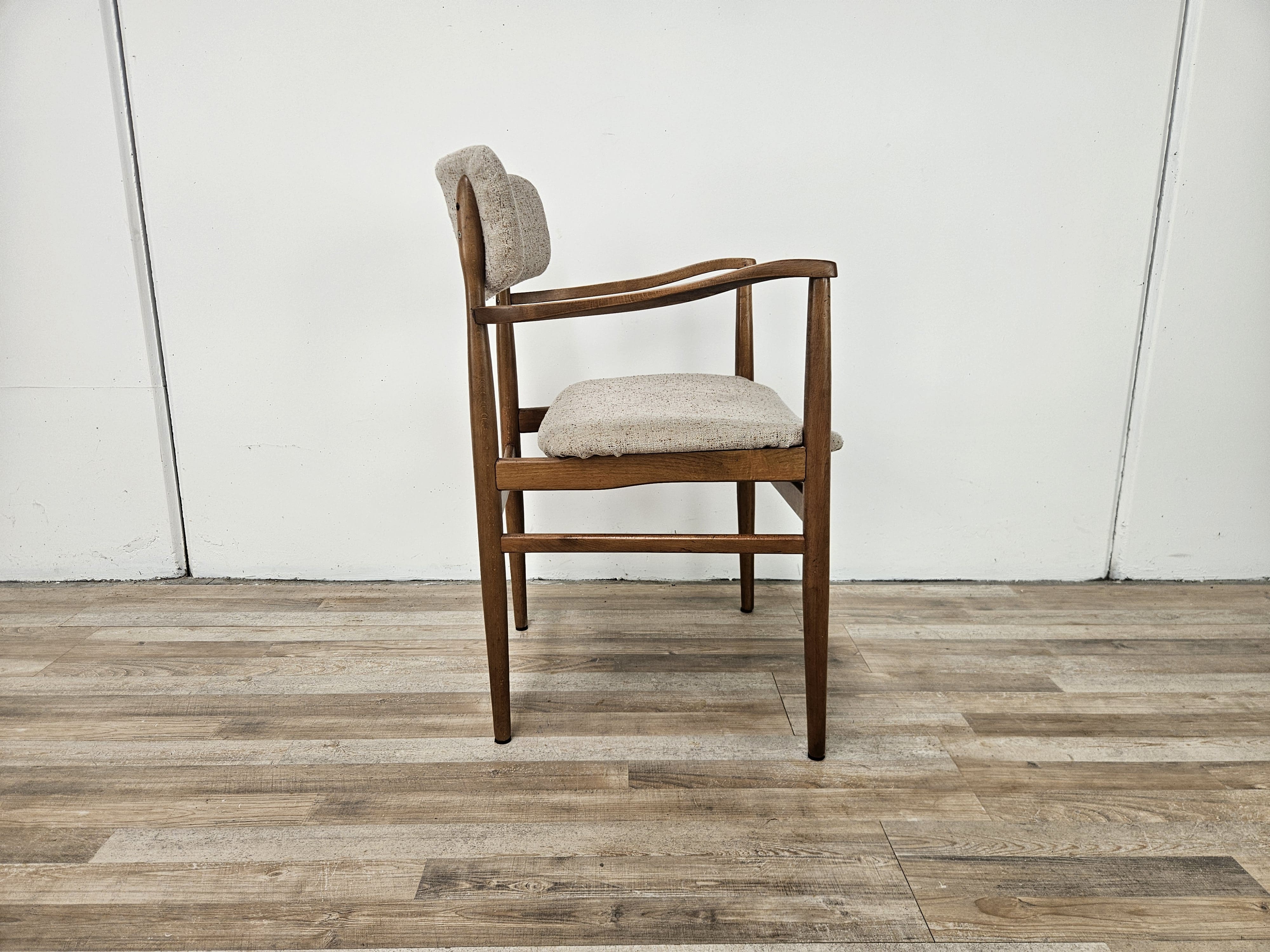 Swedish armchair in wood and fabric