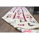 1970s Vintage Turkish Hand-Knotted Wool Cotton White Runner Rug 92x330