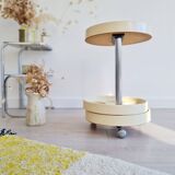 Rolling bar - vintage yellow design serving trolley