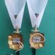 Pair of 50s rockabilly torch wall lights
