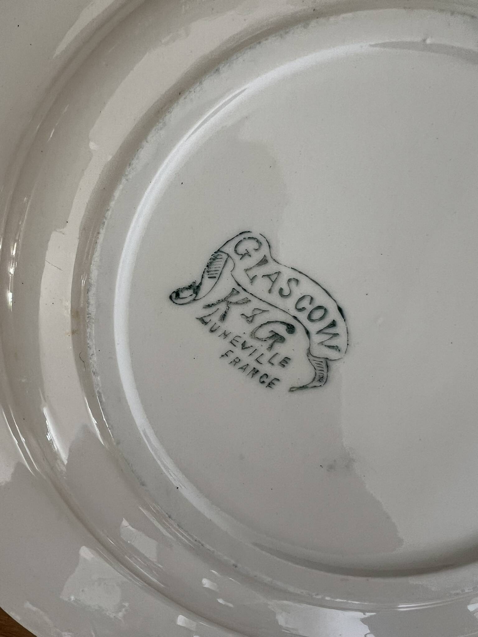Glasgow Lunéville deep plate