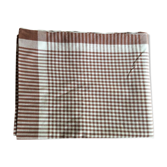 Vintage checkered tablecloth