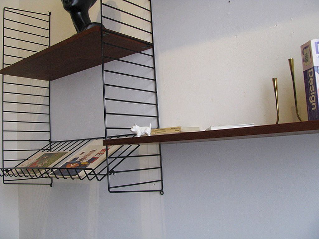 Wall shelves by Nils Nisse String System, Sweden 1960/70