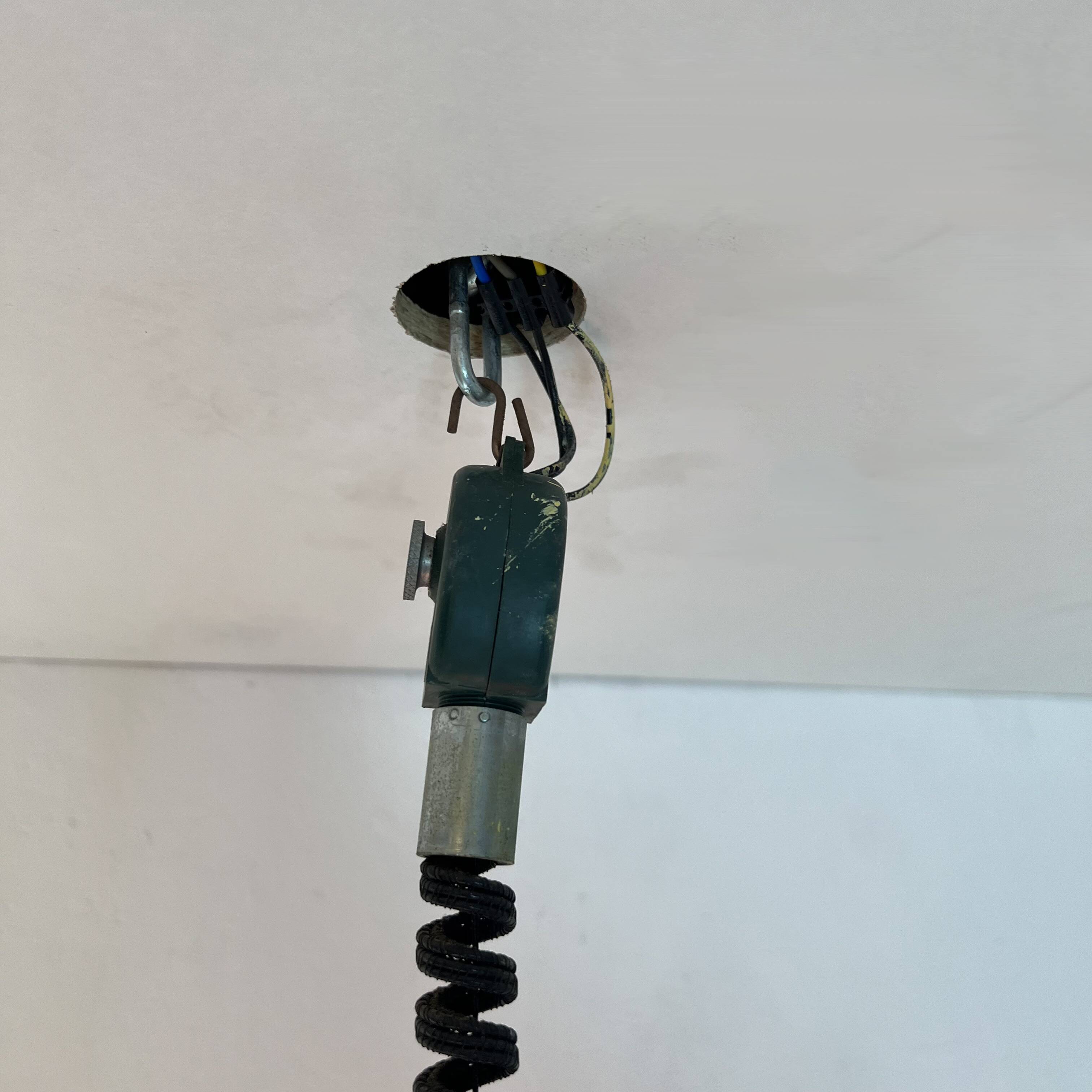 Vintage 70s Adjustable Pendant Lamp Chandelier