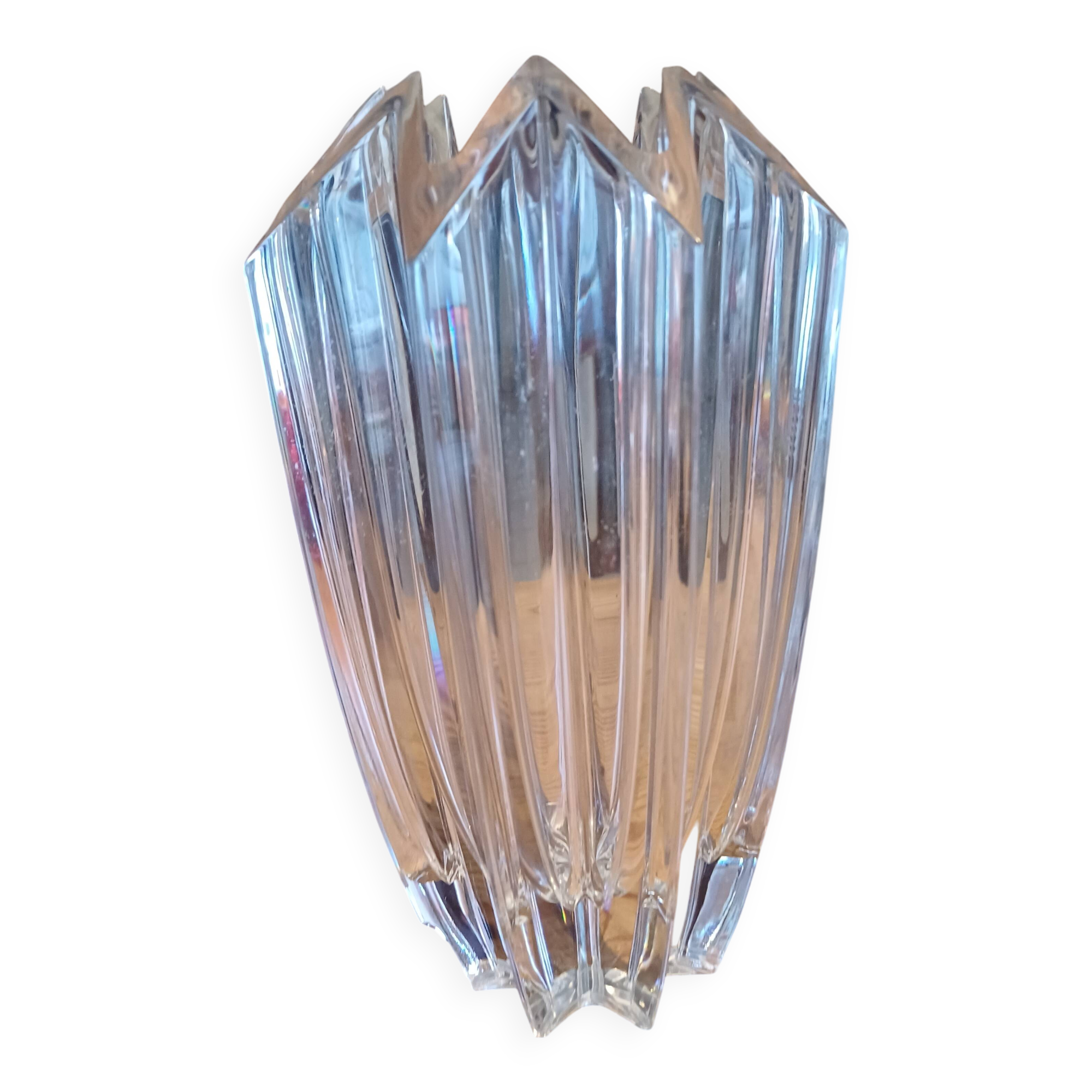 Art deco crystal vase