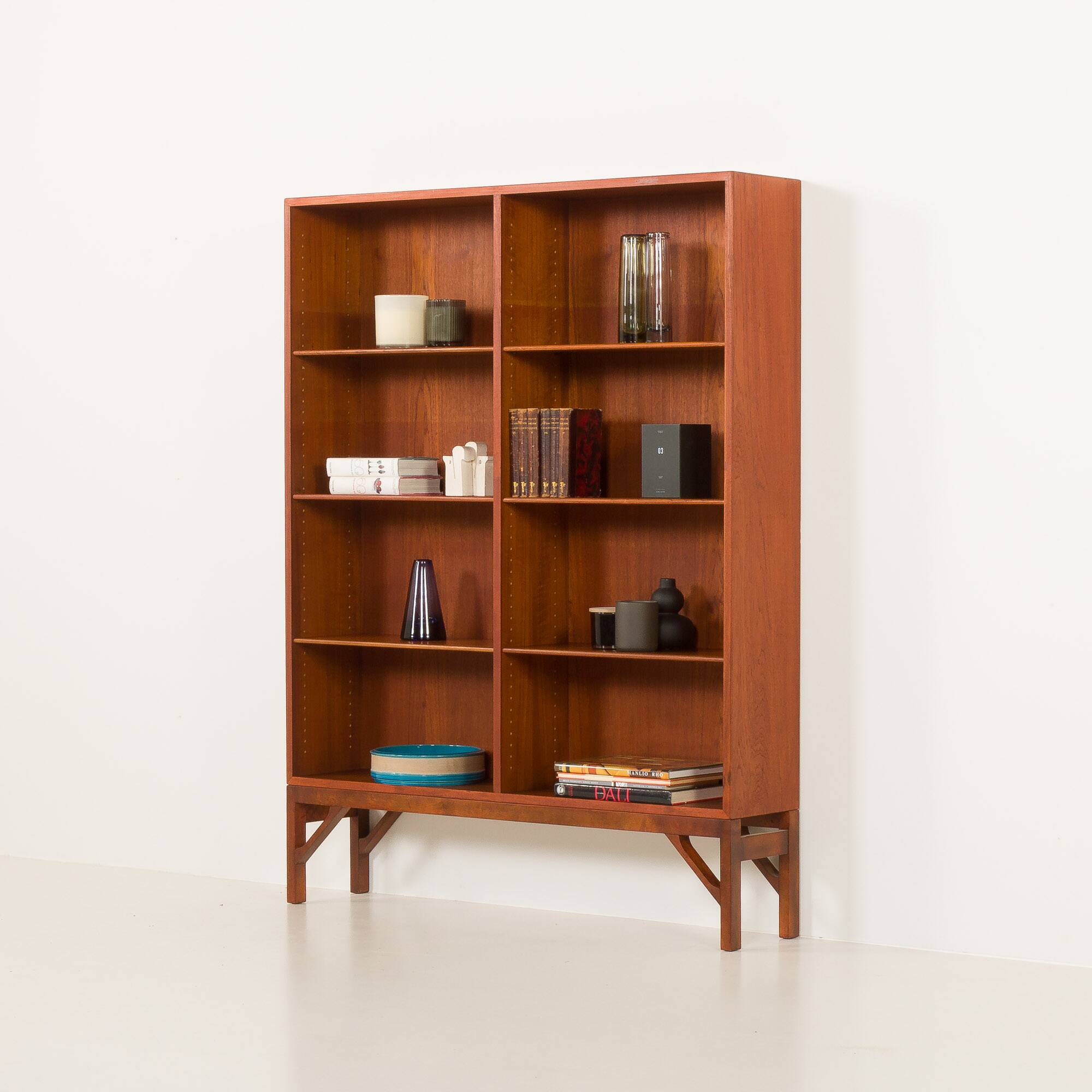 Borge Mogensen China series teak bookcase for C. M. Madsen, Denmark, 1960s
