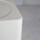 Coffee table "space age" fiberglass, white laquered, circa 1970