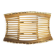 70s bamboo fruit basket