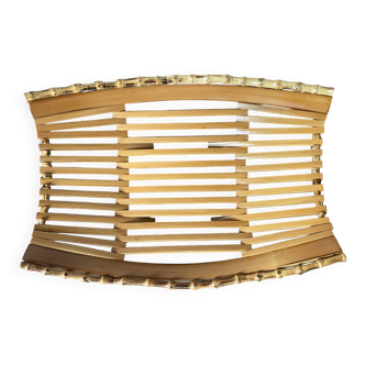 70s bamboo fruit basket
