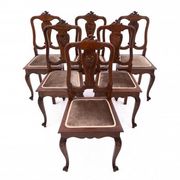 Set of six antique chairs from around 1900, France. After renovation.