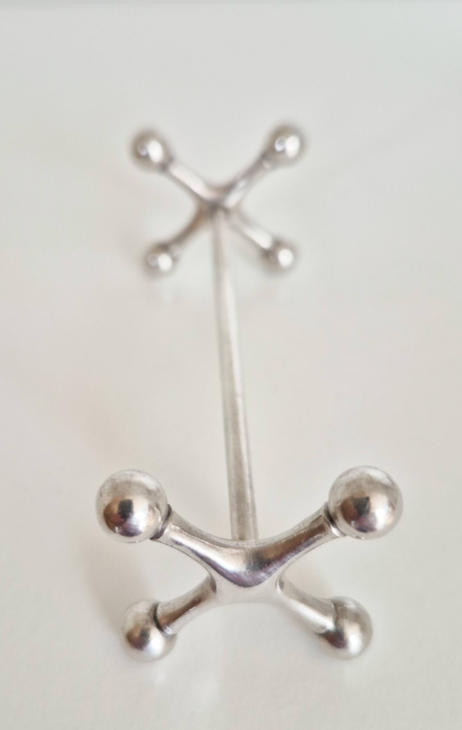 Silver-plated knife rest, 1950s, Christofle style.