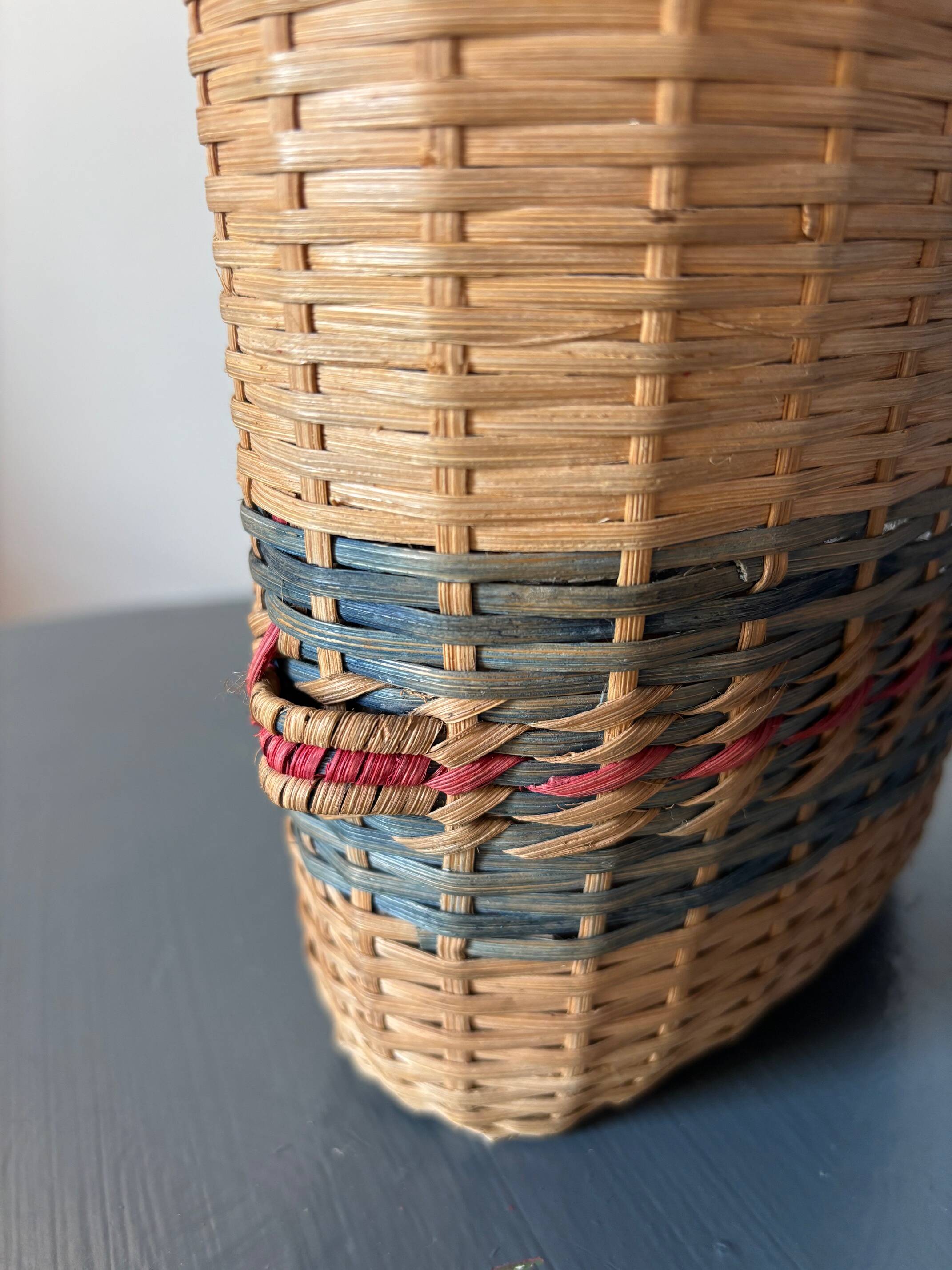 Wicker woven bottle
