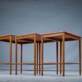 Mid-cenury teak nesting tables by Kai Winding for Poul Jeppesens